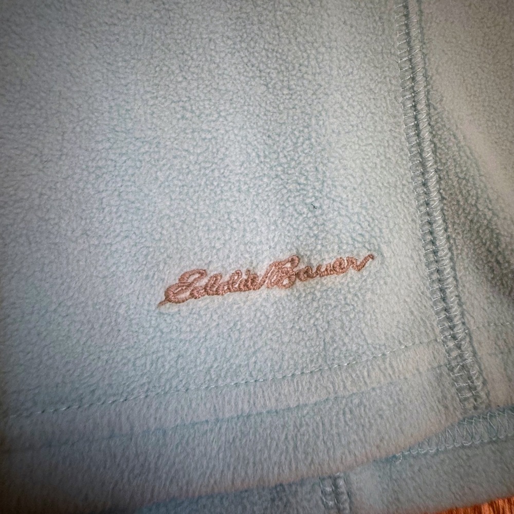 Eddie Bauer Fleece Pullover 1/4 Zip Women's 2XL Long Sleeve Blue Cozy Casual - Picture 3 of 6